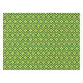 Geometrische groene Garland Squares vakantiepatroo Tafelkleed (Voorkant (Horizontaal))