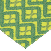 Geometrische groene Garland Squares vakantiepatroo Tafelkleed (Gekanteld)