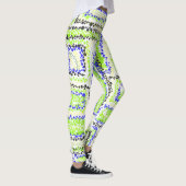 Geometrische groene gele blauwe zwarte Leggings (Rechts)