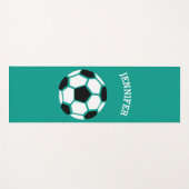 Geometrische groene Kinderen van het Voetbal Yogamat (Voorkant (horizontaal))