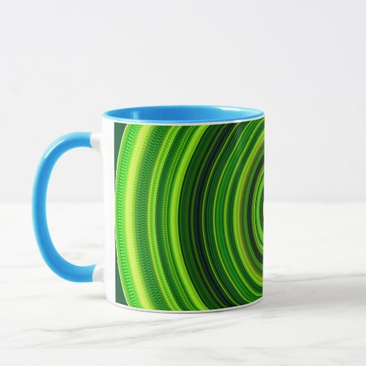 Geometrische groene Mandala Design-64555 Mok (Links)