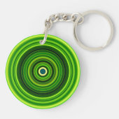 Geometrische groene Mandala Design-64555 Sleutelhanger (Achterkant)