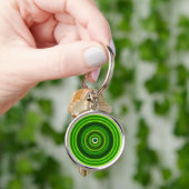 Geometrische groene Mandala Design-64555 Sleutelhanger (Hand)