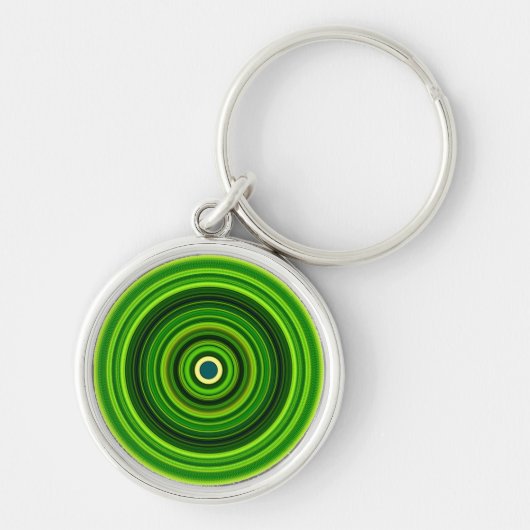 Geometrische groene Mandala Design-64555 Sleutelhanger (Voorkant)