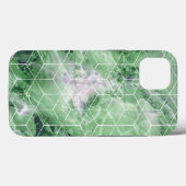 Geometrische groene marmer Case-Mate iPhone case (Achterkant (horizontaal))