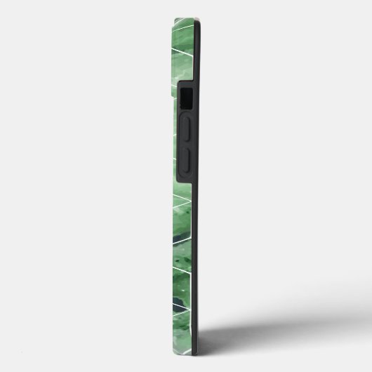 Geometrische groene marmer Case-Mate iPhone case (Achterkant / Links)