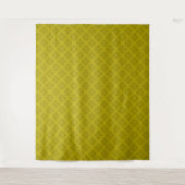 Geometrische groene olijf art deco wandkleed (Voorkant)