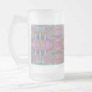Geometrische groene Paars Matglas Bierpul