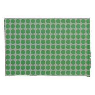 Geometrische groene poolpunten op elke kleur kussensloop