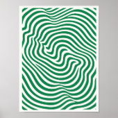 Geometrische groene print minimalistische lijn kun (Voorkant)