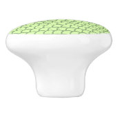 Geometrische groene schalen keramische knop (Zijkant)