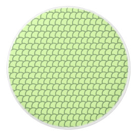 Geometrische groene schubben keramische knop