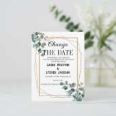 Geometrische groenere moderne verandering van het  briefkaart (Staand voorkant)