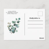 Geometrische groenere moderne verandering van het  briefkaart (Achterkant)