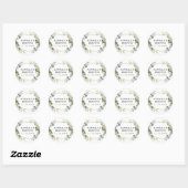 Geometrische groenery Modern Gold Succulent Weddin Ronde Sticker (Vel)