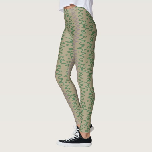 geometrische groentinten met driehoeken leggings (Links)