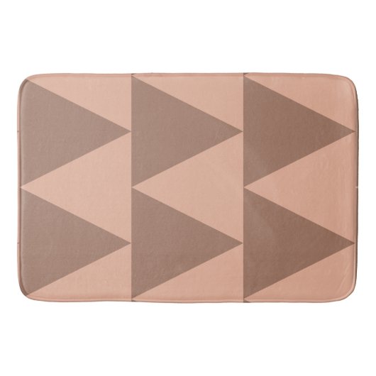 Geometrische grote driehoeken Mocha Mousse Dusty P Badmat (Voorkant)