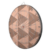 Geometrische grote driehoeken Mocha Mousse Dusty P Dartbord (Voorkant Rechts)
