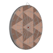 Geometrische grote driehoeken Mocha Mousse Dusty P Dartbord (Voorkant Links)
