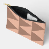Geometrische grote driehoeken Mocha Mousse Dusty P Etui (Open)
