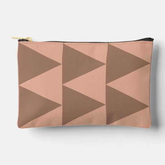 Geometrische grote driehoeken Mocha Mousse Dusty P Etui (Voorkant)