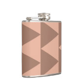 Geometrische grote driehoeken Mocha Mousse Dusty P Heupfles (Rechts)