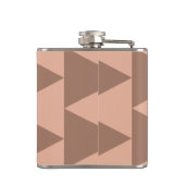 Geometrische grote driehoeken Mocha Mousse Dusty P Heupfles (Achterkant)