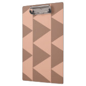 Geometrische grote driehoeken Mocha Mousse Dusty P Klembord (Links)
