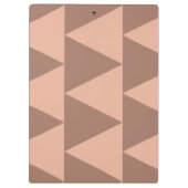 Geometrische grote driehoeken Mocha Mousse Dusty P Klembord (Achterkant)