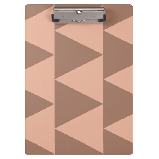 Geometrische grote driehoeken Mocha Mousse Dusty P Klembord (Voorkant)