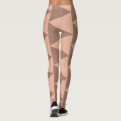 Geometrische grote driehoeken Mocha Mousse Dusty P Leggings (Achterkant)