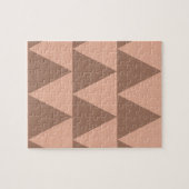 Geometrische grote driehoeken Mocha Mousse Dusty P Legpuzzel (Horizontaal)
