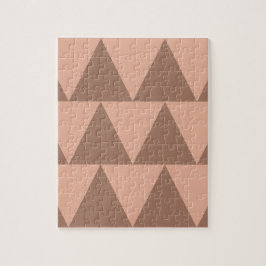 Geometrische grote driehoeken Mocha Mousse Dusty P Legpuzzel