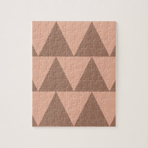 Geometrische grote driehoeken Mocha Mousse Dusty P Legpuzzel