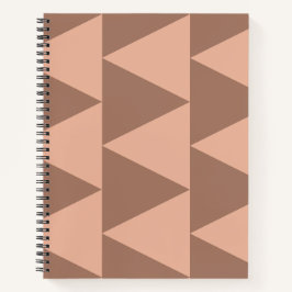 Geometrische grote driehoeken Mocha Mousse Dusty P Notitieboek