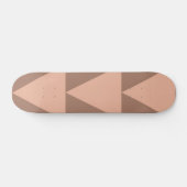 Geometrische grote driehoeken Mocha Mousse Dusty P Persoonlijk Skateboard (Horizontaal)