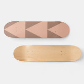 Geometrische grote driehoeken Mocha Mousse Dusty P Persoonlijk Skateboard (Horizontaal)