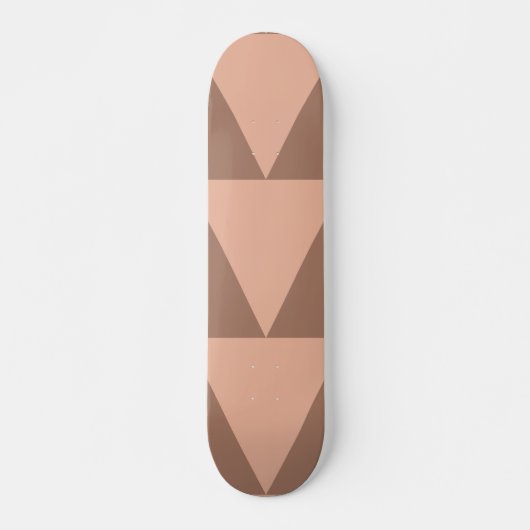 Geometrische grote driehoeken Mocha Mousse Dusty P Persoonlijk Skateboard (Voorkant)