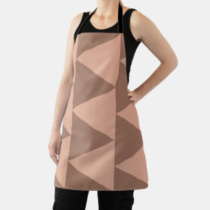 Geometrische grote driehoeken Mocha Mousse Dusty P Schort