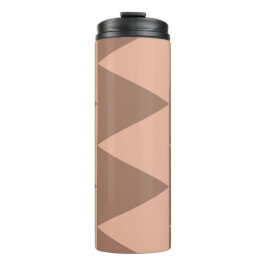Geometrische grote driehoeken Mocha Mousse Dusty P Thermosbeker
