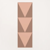 Geometrische grote driehoeken Mocha Mousse Dusty P Yogamat (Voorkant)