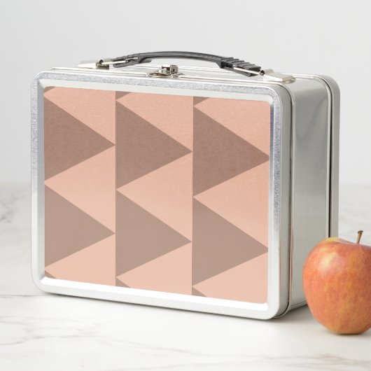 Geometrische Grote Driehoeken Mocha Mousse Stof Ro (In situ)