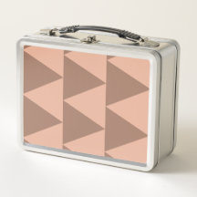 Geometrische Grote Driehoeken Mocha Mousse Stof Ro