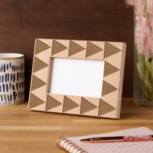 Geometrische Grote Driehoeken Mocha Mousse Stof Ro