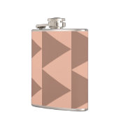 Geometrische Grote Driehoeken Mocha Mousse Stof Ro Heupfles (Links)