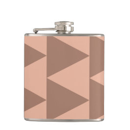 Geometrische Grote Driehoeken Mocha Mousse Stof Ro Heupfles