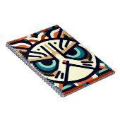 Geometrische Grumpy Cat Face Notitieboek (Rechterzijde)