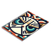 Geometrische Grumpy Cat Face Notitieboek (Linkerzijde)