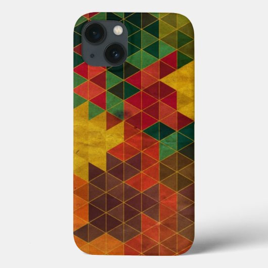 Geometrische Grunge Driehoek Patroon Case-Mate iPhone Case (Achterkant)