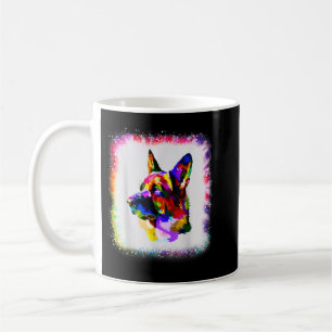 Geometrische GSD German Shepherd Dog Boy Girl Tie  Koffiemok